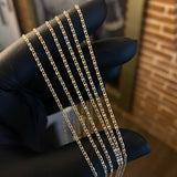 Cadena Plana 1.45gr / 45cm Diamantada Tres Oros +3