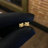 Topos Paloma Espíritu Santo 0.65gr Circon Blanco Oro Amarillo