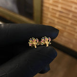 Topos Arbol De la Vida 0.95gr Circones De Colores Oro Amarillo*