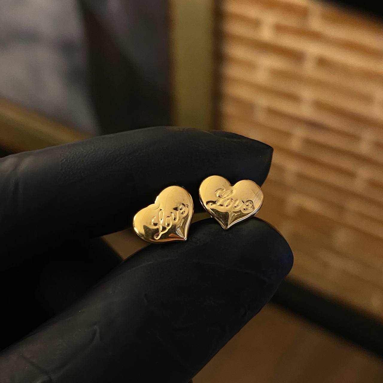 Topos Corazon Love 0.8gr Soplado Oro Amarillo