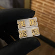 Topos Silueta Mariposa 1.25gr Circones Blancos Oro Amarillo