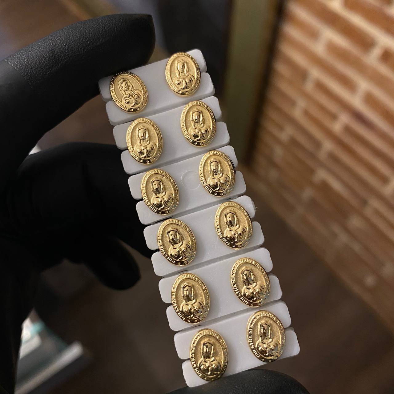 Topos Virgen Rosa Mistica 0.95gr Oro Amarillo*